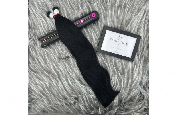 Narala Beauty Royaltress Prémium Natúr Emberi Póthaj 100g, Fekete 50cm