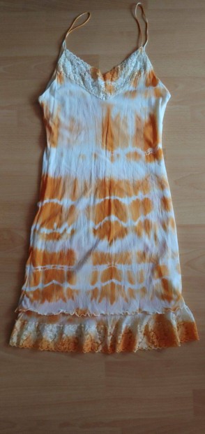 Narancs - fehr vkony elasztikus nyri ruha