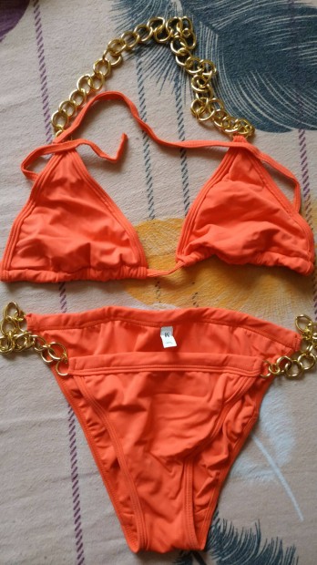 Narancs szn lncos bikini M mret