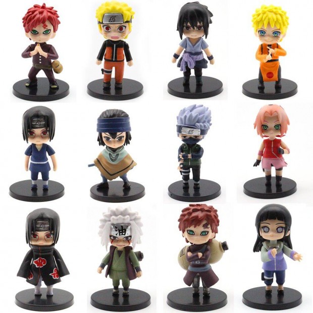 Naruto figura szett j Itachi Kakashi Uchiha Jiraiya Hinata szmlval