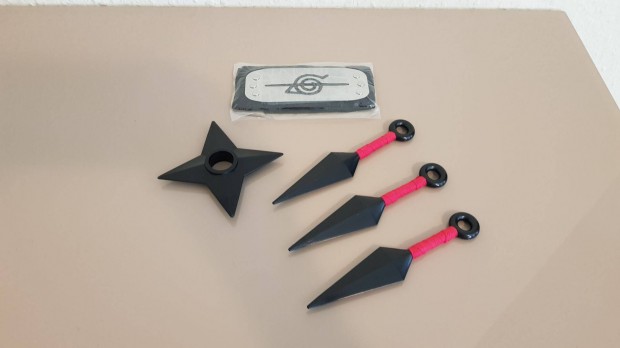 Naruto shuriken kunai fejpnt szett j szmls Akatsuki Uchiha Kakashi