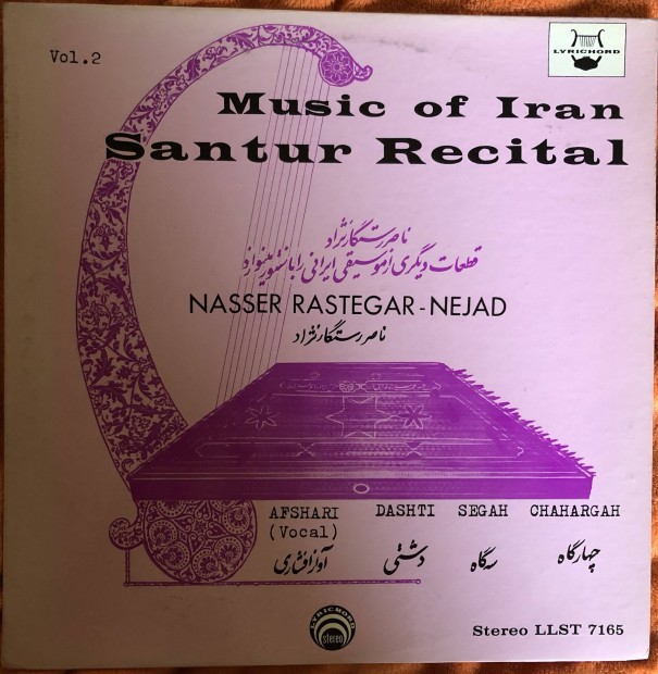 Nasser Rastegar-Nejad - Music Of Iran Vol. 2 Bakelit/Vinyl Lemez