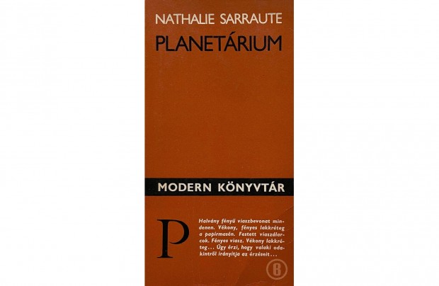 Nathalie Sarraute: Planetrium (Eurpa 1973)