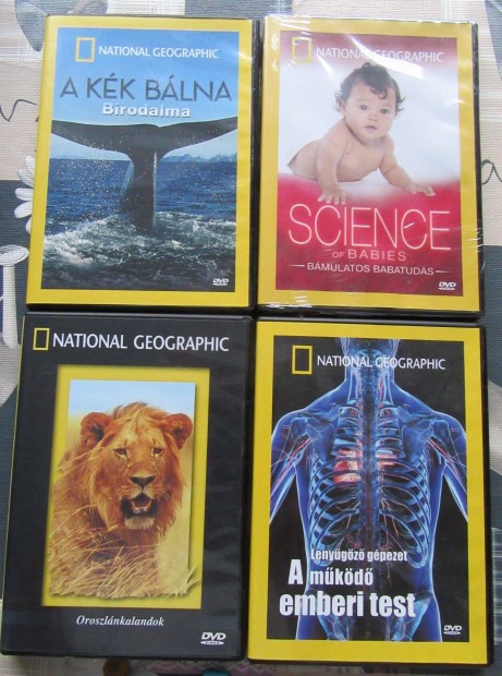 National Geographic 4 db-os DVD sorozat - tiszta j, nem hasznlt