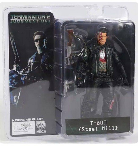 Neca Terminator 2 T800 Steel Mill Battle damaged figura bontatlan