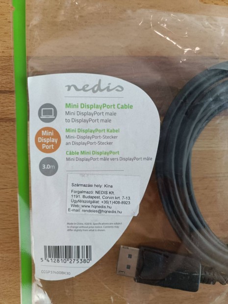 Nedis Ccgp37400BK30 Mini displayport-displayport kbel