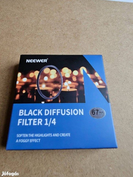 Neewer 67mm Black Diffusion 1/4 Filter fotos j dobozos Ha szeretnd
