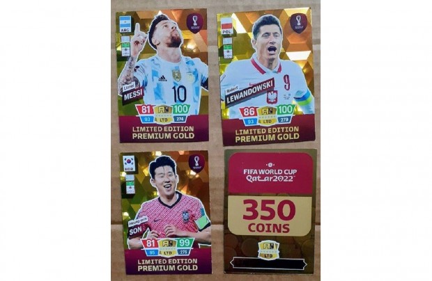 Ngy Premium Gold Limited focis krtya, teljes sor Panini Qatar 2022