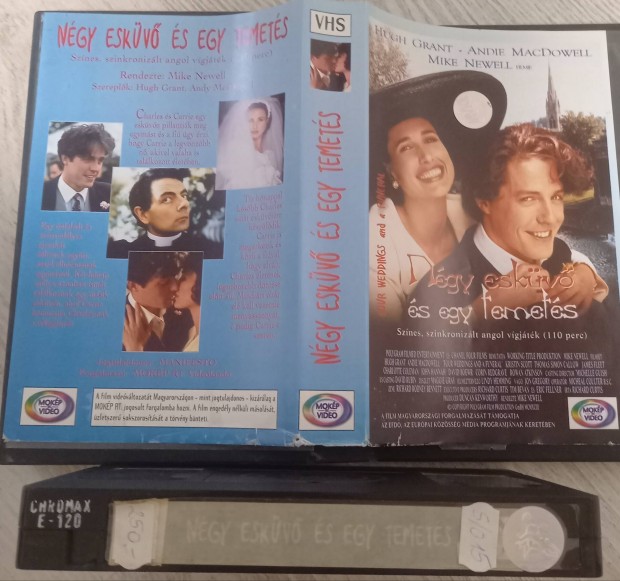 Ngy eskv, egy temets - vgjtk vhs- Hugh Grant