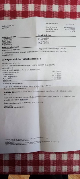 Ngyvszakos gumi garnitura elad 