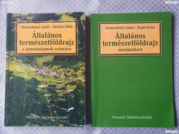 Nemerkényi-Sárfalvi: Általános természetföldrajz tankönyv, munkafüzet