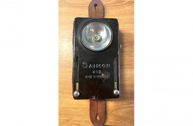 Nmet Daimon 413 jelz zseblmpa, zld/piros lencskkel 1940-50-es v