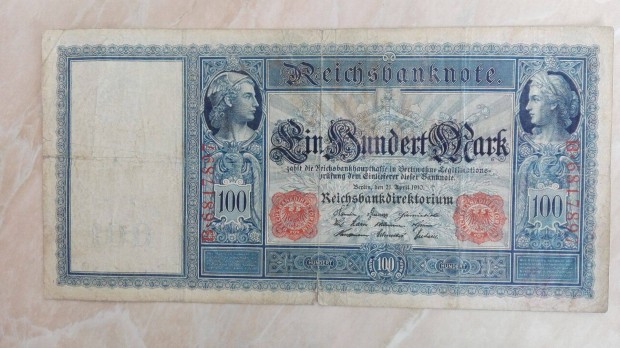 Nmet birodalmi 1910-es 100 Mrka