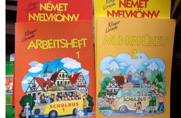 Német kezdő nyelvkönyv + munkafüzete. Schulbus 1. Új könyvek