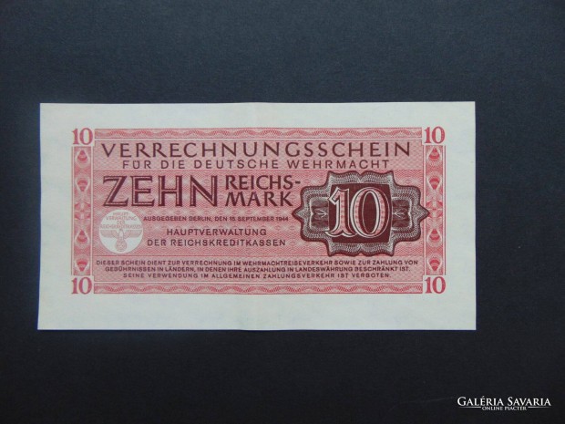 Nmetorszg 10 reichsmark 1944 Szp bankjegy 01