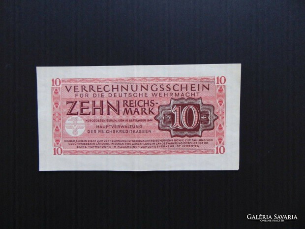 Nmetorszg 10 reichsmark bankjegy 1944 ! 01