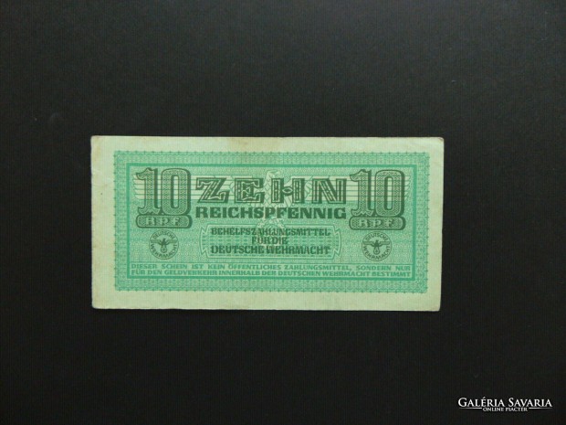 Nmetorszg 10 reichspfennig bankjegy 1944 02