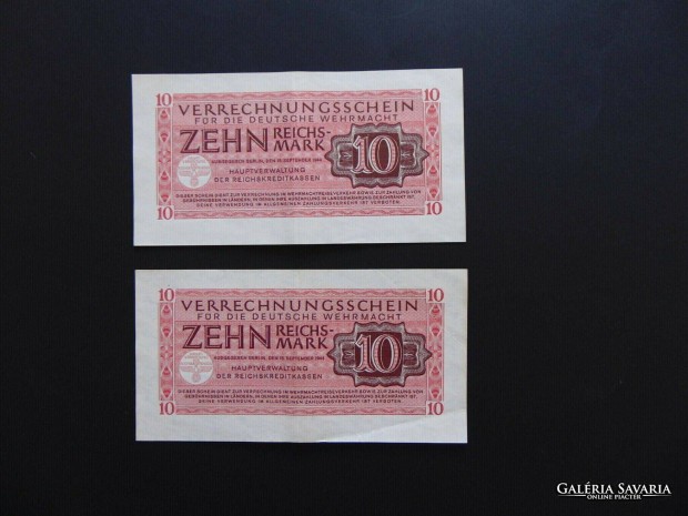 Nmetorszg 2 darab 10 reichsmark 1944 LOT ! 01