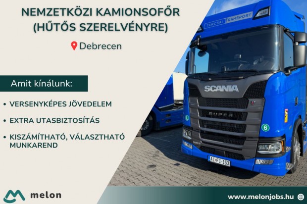 Nemzetközi kamionsofőr(Hűtős szerelvényre)