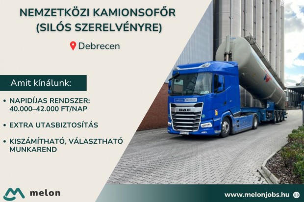 Nemzetközi kamionsofőr(Silós szerelvényre)