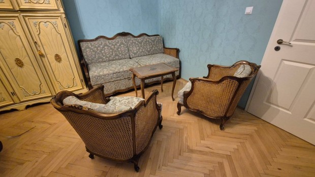 Neobarokk Rattan 6 darabos szalongarnitúra