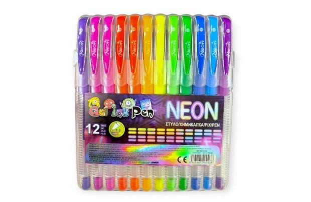 Neon zseléstoll készlet 6 db, átlátszó testtel