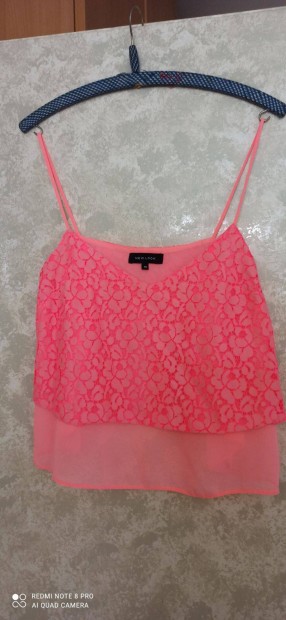 Neonbarack csipks, muszlin crop top 38-as