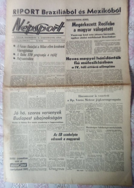 Npsport napilap 1969. februr 2.