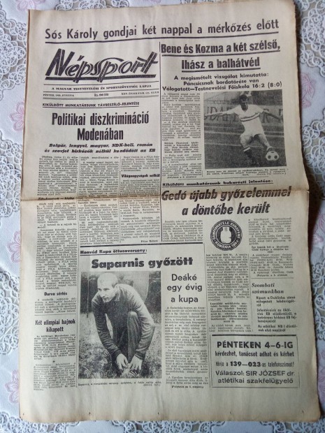 Npsport napilap 1969. jnius 6.
