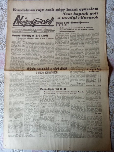 Npsport napilap 1969. mrcius 3.