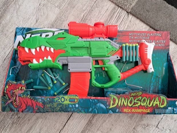 Nerf dinosquad Rex rampage jtk puska 