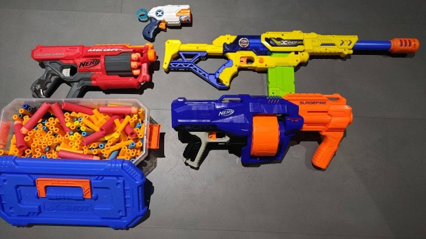 Nerf s X-Shot szivacslv jtk fegyverek rengeteg tltnnyel !!!