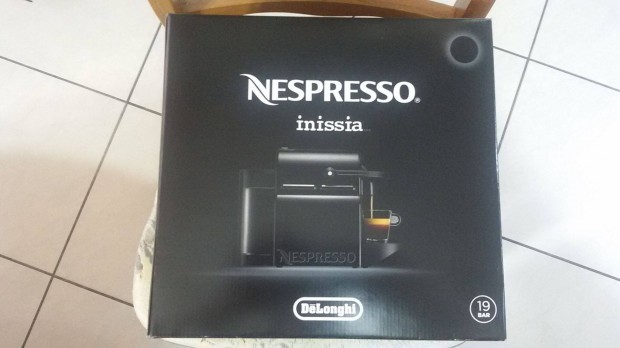 Nespresso Inissia kvfz j, bontatlan fekete szn elad