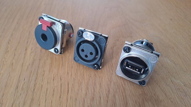 Neutrik USB, XLR, Stereo jack aljzat
