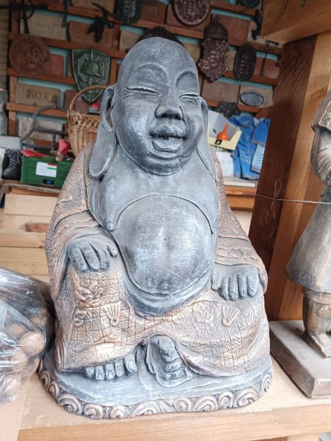 Nevet Pocakos szerencsehoz Buddha Kerti k szobor Fagyll mk