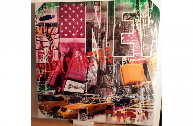 New York - vászonnyomat 90 x 90 cm-es - Új, Csomagolt / IKEA-s