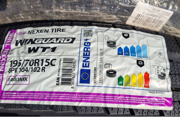 Nexen 195/70 R15C t�li �j szett, kisteher