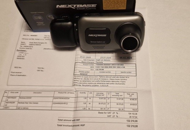 Nextbase 622 GW els� + h�ts� fed�lzeti kamera