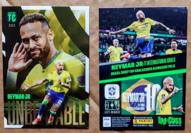 Neymar Jr Brazlia Unbeatable focis krtya Panini Top Class 2023