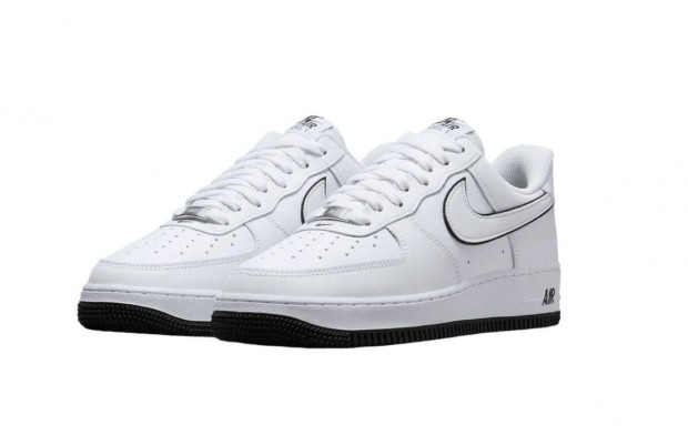 Nike Air Force 1 LOW White/Black Outline Swoosh