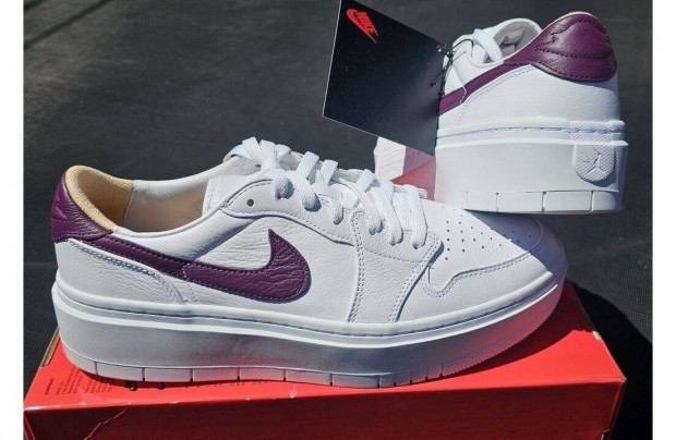 Nike Air Jordan 1 Elevate Low 44.5-es fehér bőr utcai cipő. Teljesen ú