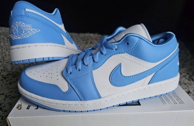 Nike Air Jordan 1 Low UNC 42.5 43 és 44.5-es bőr utcai cipő. Teljes