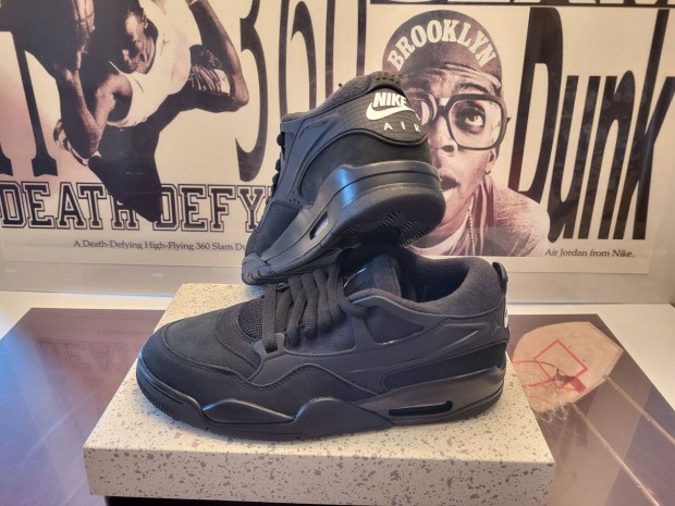 Nike Air Jordan 4 RM Black cip 41 mret, j, eredeti