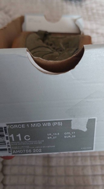 Nike Force 1 MID gyerek cipő 28