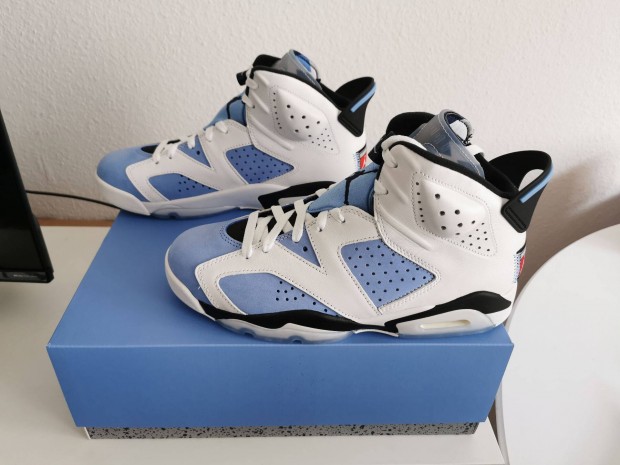 Nike Jordan 6 Retro UNC White, teljesen j, 42 mret