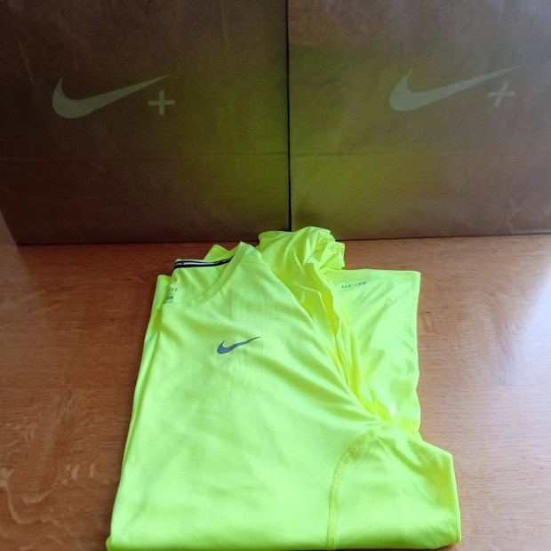 Nike Miler Running LS Men Volt Yellow Uj ferfi futo polo 2XL