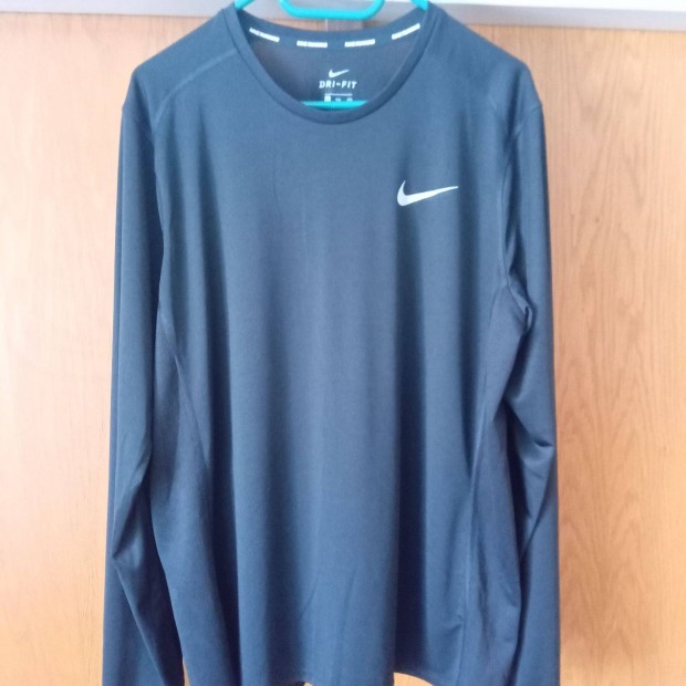 Nike Running Miler Dri-Fit LS uj Black ferfi polo 2XL