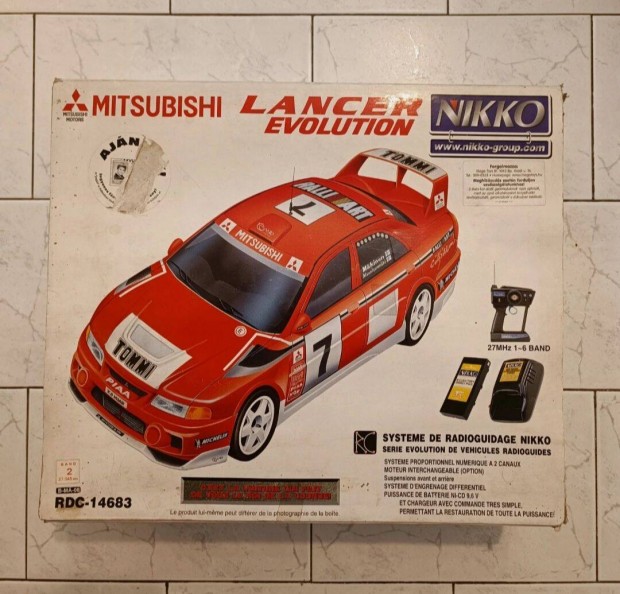 Nikko 1/14 Mitsubishi Lancer Evo retr tvirnyts aut