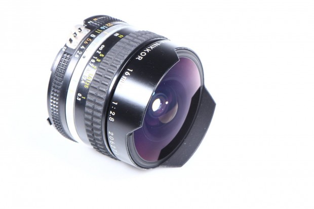Nikon 2.8 16 mm ais fish eye halszem nikkor objektv 