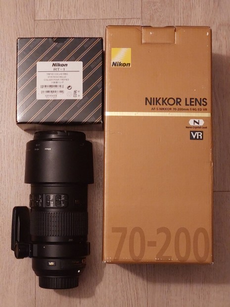 Nikon 70-200/4 AFS VR G objektv RT-1 llvnytalppal elad